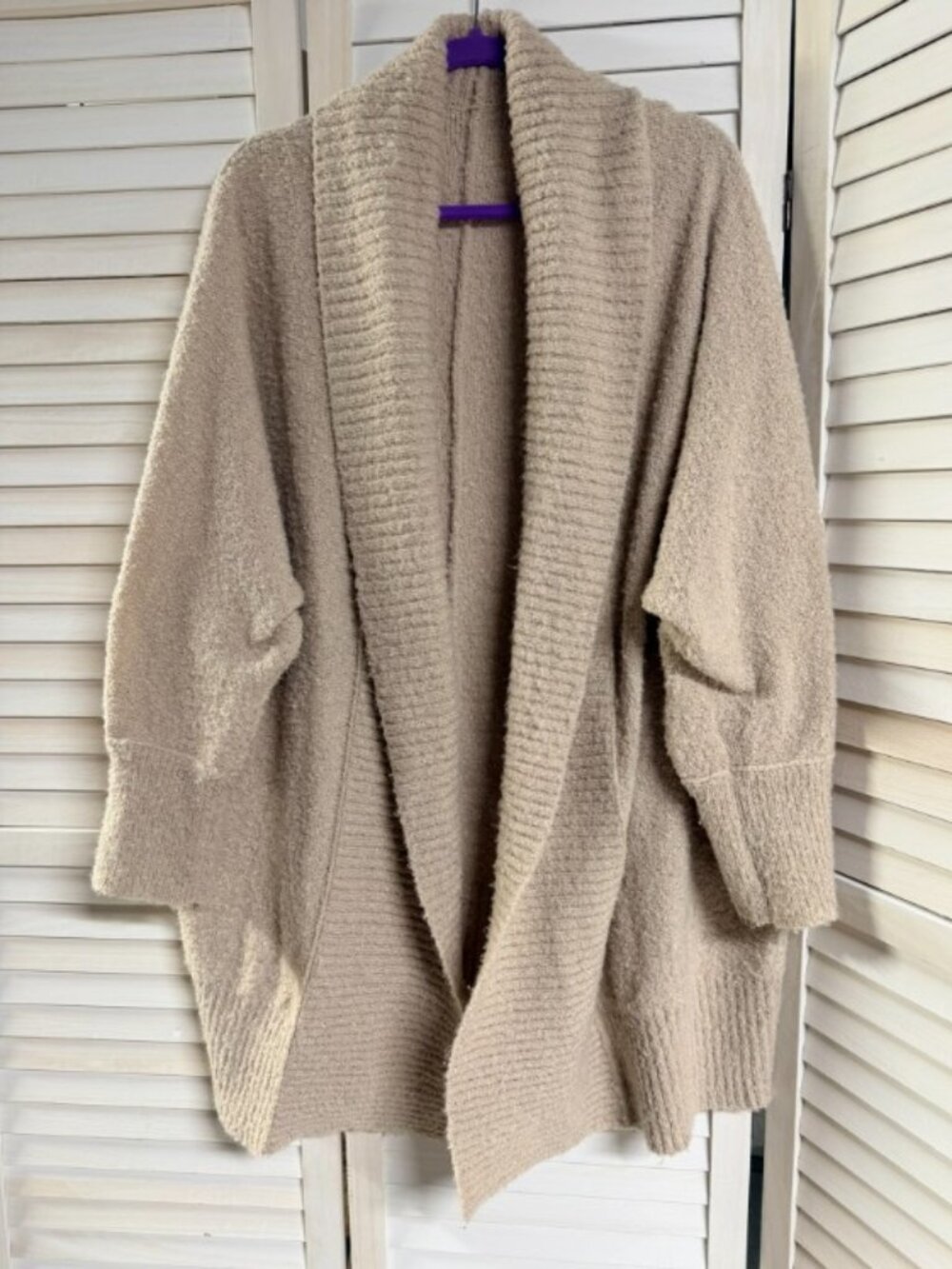 Bouclé longline cardigan